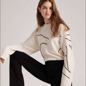 joseph abstract embroidered sweater